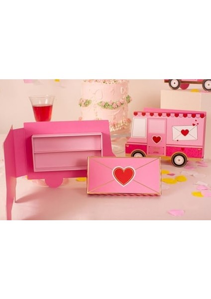 Truck Tasarımlı Karton Hediye Kutusu - Sevgililer Günü, Doğum Günü, Çocuk Partileri Için Dekoratif, Katlanabilir Kraft Ambalaj Kutu, Özel Tasarım (2ADET) modelleri