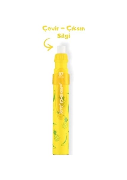 Deep Mekanık Kursun Kalem 07MM Fos Sarı Ananas & Muz fiyatları