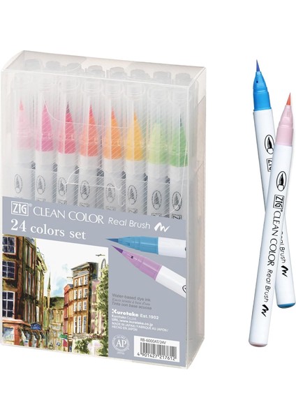 Zig Clean Color Real Brush 24VRB-6000AT/24V Boya Kalemi