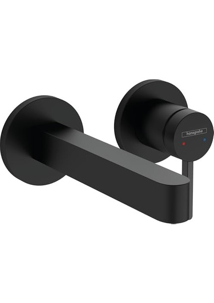 Waschtischarmatur Unterputz Für Wandmontage Finoris, Wasserhahn Bad Mit Ablaufgarnitur Unverschließbar, Badarmatur Wassersparend, Mattschwarz modelleri