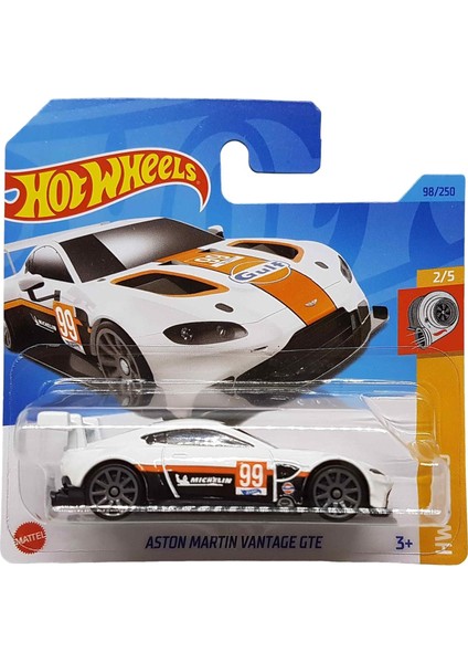 - Aston Martin Vintage Gte - Hw Turbo 2/5 - HKK84 - Short Card - Gulf Design - Michelin - Mattel 2023