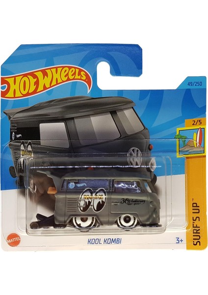 - Kool Kombi - Surf´s Up 2/5 - HKK80 - Short Card - Mooneyes - Vw Volkswagen - Gri - Mattel 2023