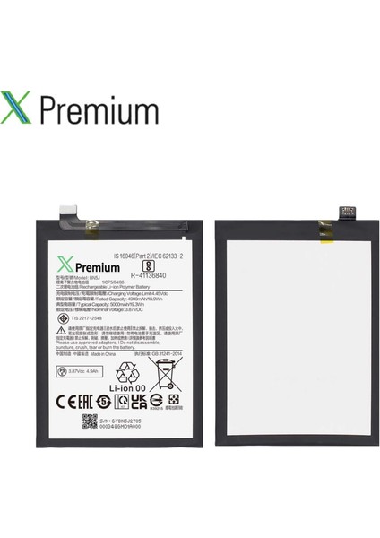 Xpremium Xiaomi Redmi Note 12 5g (BN5J) Batarya – 4900 Mah Süper Yüksek Kapasiteli Güçlendirilmiş Pil modelleri