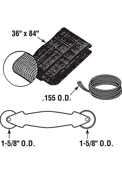 P 7515 Ekran Kapı ile Rolling Onarım Seti Alet, Antrasit Fiberglas fiyatları