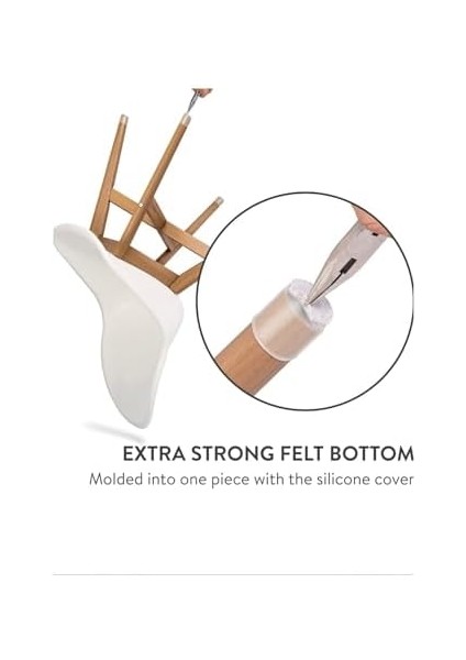 Adet Yarı Saydam (1.5cm-1.7cm) Keçeli Sandalye ve Mobilya Pabucu Zemin Koruyucu Ses Önleyici modelleri