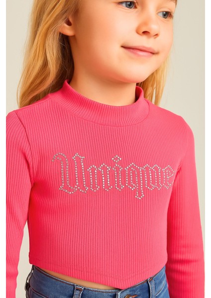 Moda Kız Çocuk Pembe Uzun Kollu Crop Bluz – Günlük & Okul Kombinlerine Uygun, Kız Çocuk Bluz fiyatları