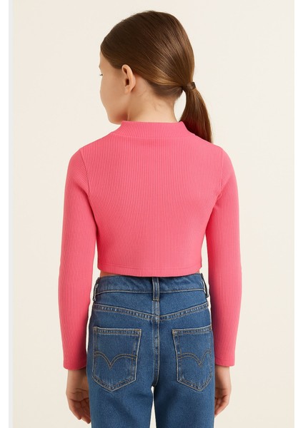 Moda Kız Çocuk Pembe Uzun Kollu Crop Bluz – Günlük & Okul Kombinlerine Uygun, Kız Çocuk Bluz fırsatları