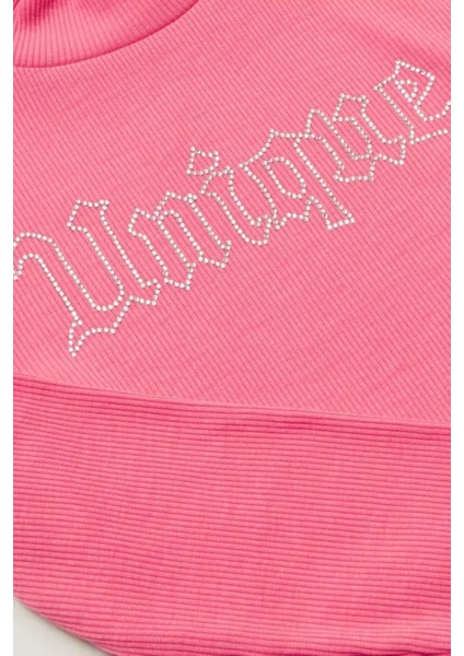 Moda Kız Çocuk Pembe Uzun Kollu Crop Bluz – Günlük & Okul Kombinlerine Uygun, Kız Çocuk Bluz