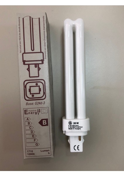 5 Adetgeneral Elk. Plc Lamba 26W/840 2p 4000 Kelvin 1710 Lümen Günışığı Boy:16.5cm ( 10W-13W-18W Yerine Olmaz )