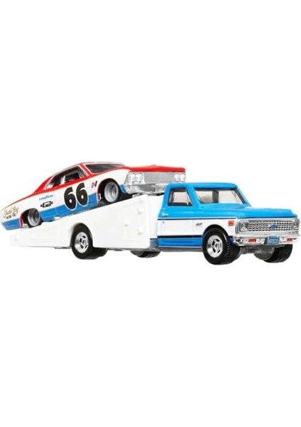 Premium Car Culture Team Transport FLF56-HRV40 '66 Chevelle & 72 Chevy Ramp Truck modelleri