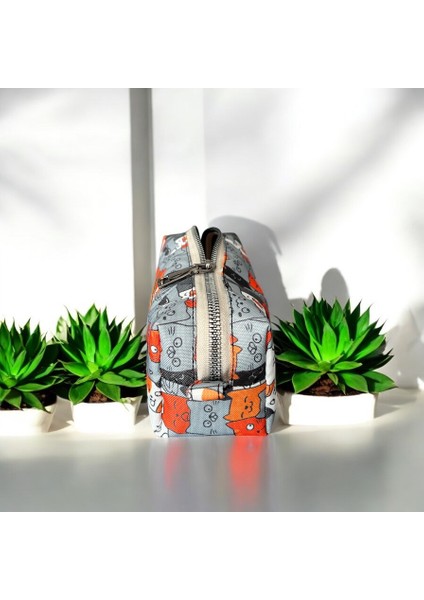 Sevimli Kedi Desenli 2'li Okul Çantası Seti - Ergonomik Sırt Çantası ve Kalemlik indirimleri