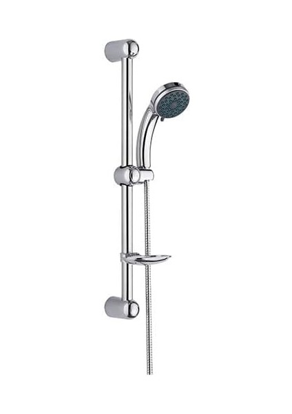 Econ Sürgülü Duş Seti 3 Fonksiyonlu Kireç Kırıcılı Econ Duş Başlığı Paslanmaz Boru Sürgü Seti Ince Çift Kenetli Örgülü 150MM - 190MM Uzayan Spiral