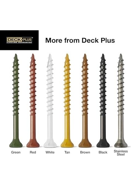 Plus Wood Screws, Self-Drilling, Tan Ceramic, 3.5-In. x #10, 5-Lbs. -48422 modelleri