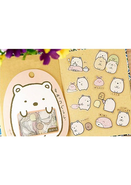 Shirokuma Temalı Sumikko Gurashi 50 Adet Sticker Seti - Bullet Journal