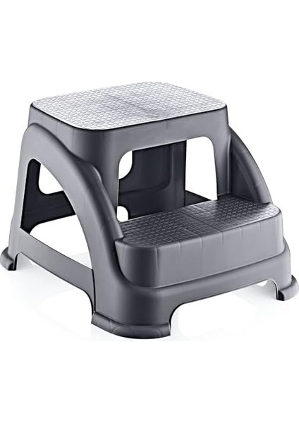 Life Merdivo 2 Basamaklı Kompakt Merdiven - Kaymaz Tabanlı, Hafif ve Çok Amaçlı Kullanım (Antrasit) fiyatları