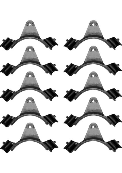 PXBND12-10 Pex Viraj Desteği 1/2 Inç, Duvara Monte Boru Askısı 90 Derece Tırnak Plakası, Polietilen (10'lu Paket), Siyah