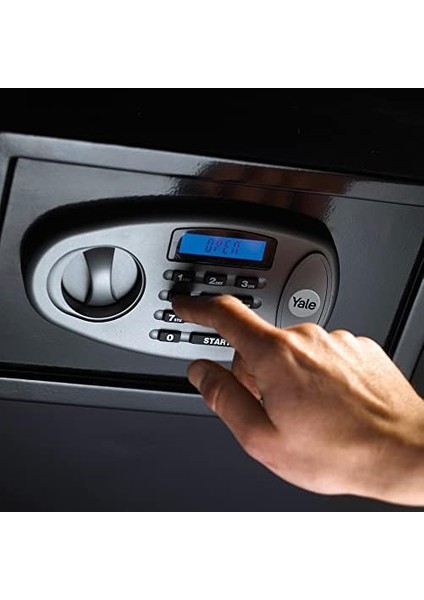 LCD Ekranlı Laptop Tipi Kasa Y-LTS0000 - Standart Güvenlik - Master Şifre - 2 Adet 6 Şifeli Anahtar - 20 x 43 x 35 cm - Siyah modelleri