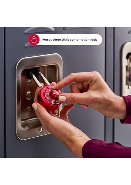 Lock 1530T Soyunma Kilidi Kombinasyon Asma Kilit, 2 Adet (1'li Paket) Renkler Değişebilir fiyatları