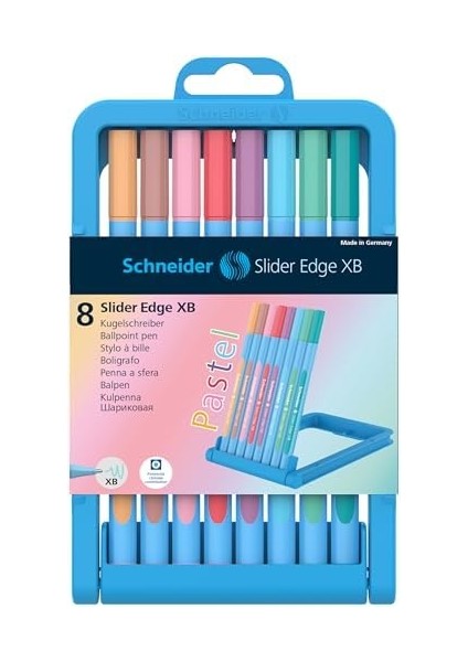 Slider Edge Pastel Xb Tükenmez Kalem (Üç Köşeli Kalem Çizgi Genişliği Xb) 8 Adet, Çeşitli modelleri