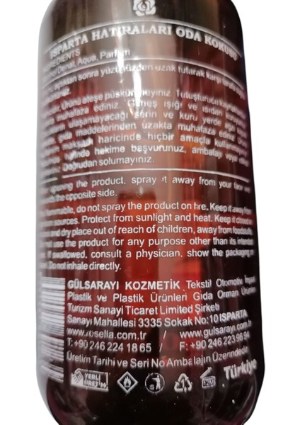 Isparta Hatıraları Oda kokusu Sprey 500ML modelleri