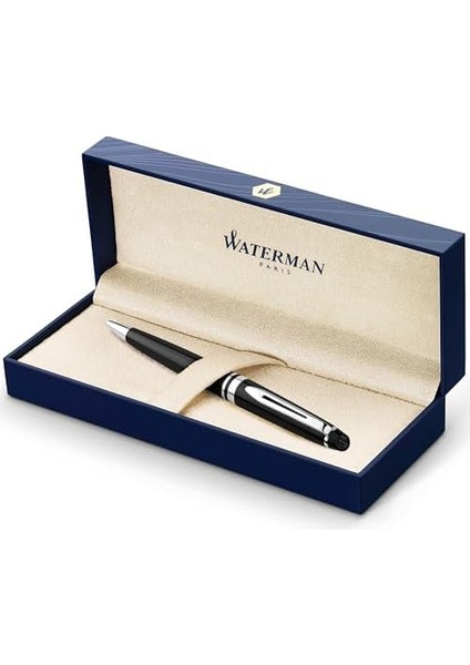 Expert Lake Siyah Krom Tasarımlı Tükenmez Kalem, Orta Kalınlıkta Uç, Mavi Mürekkep (S0951800) modelleri