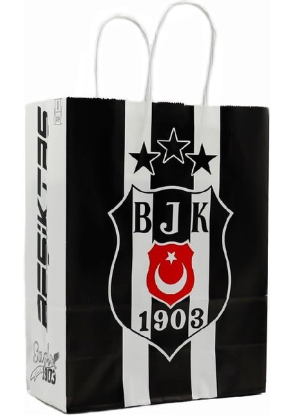 cm Beşiktaş Temalı Lisanslı Kağıt Çanta (2 Adet)