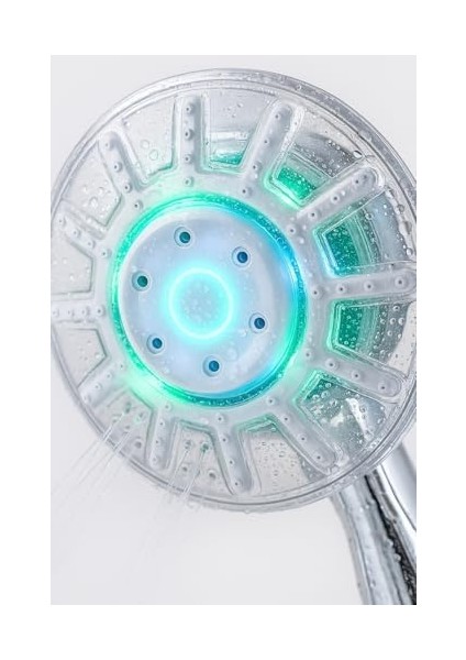 Sıcaklık Göstergeli LED Duş Başlığı, Su Tasarruflu Renk Değiştiren Işıklı, Krom Gövdeli Bataryasız Kolay Montajlı Modern El Duşu, Sağlıklı Temizlik Için Banyo Aksesuarı modelleri