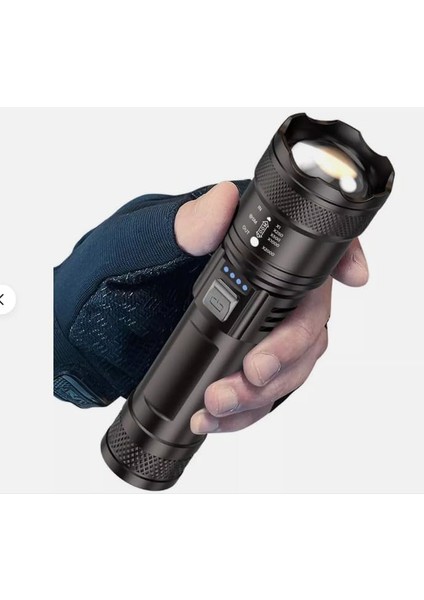 Şarjlı Zoomlu LED Işık 800 Lümen | P50 LED + Arka Smd Gün Işığı | Powerbank Özellikli, Type-C Girişli, Taşıma Askılı Aydınlatma | Kamp, Acil Durum, Araç ve Dış Mekan Kullanımı Için modelleri