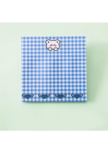 Hüzünlü Ayıcık Temalı Renkli Kareli Not Seti