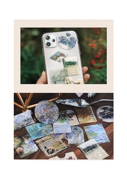 Romantik Sanat Pul Temalı 45 Adet Sticker Seti - Bullet Journal fiyatları