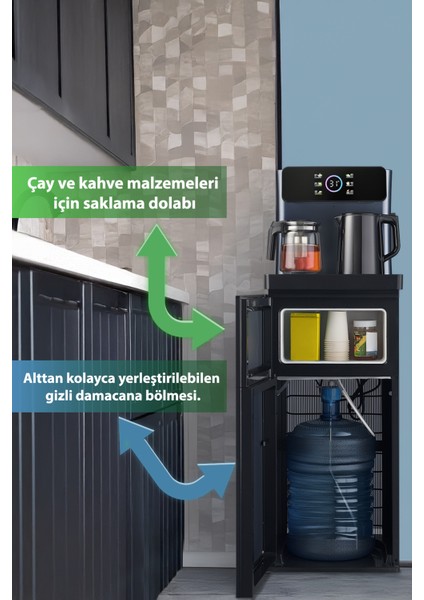 KWP-8570 Dijital Göstergeli Uzaktan Kumandalı Çay Demleme, Su Isıtma Fonksiyonlu Su Sebili indirimleri