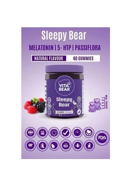 Sleepy Bear 60 Gummy indirimleri