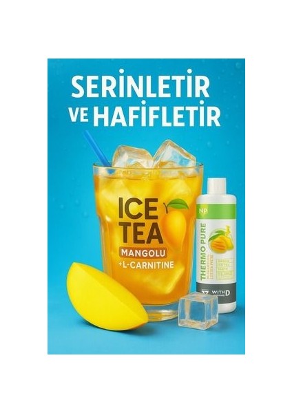 Thermo Pure L-Karnitin 1500 Mg 1000 ml Mango Aromalı Buzlu Çay - D Vitamini ve Krom Pikolinat İçerir, Türkiye Menşeli fiyatları