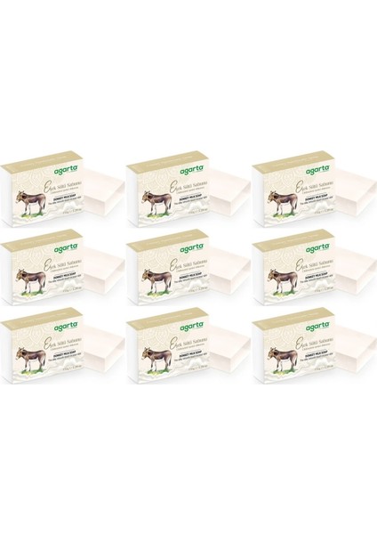 El Yapımı Doğal Sabun 150GR Eşek Sütü (9 Lu Set)