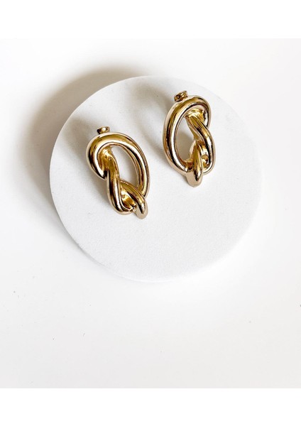 Modern Gold Düğüm Küpe modelleri