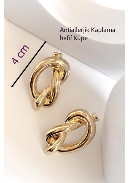Modern Gold Düğüm Küpe fırsatları