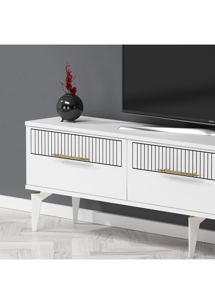 Alvinct 180 cm Tv Ünitesi Takımı Beyaz-Beyaz fiyatları
