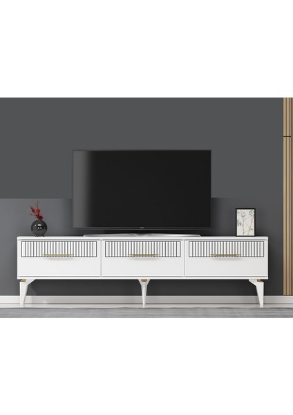 Alvinct 180 cm Tv Sehpası Beyaz-Beyaz fiyatları