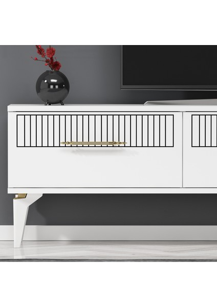 Alvinct 180 cm Tv Sehpası Beyaz-Beyaz fırsatları