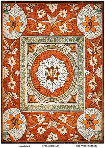 Oriental Mozaik Serisi OM22 Pirinç Dekopaj 30*42 cm