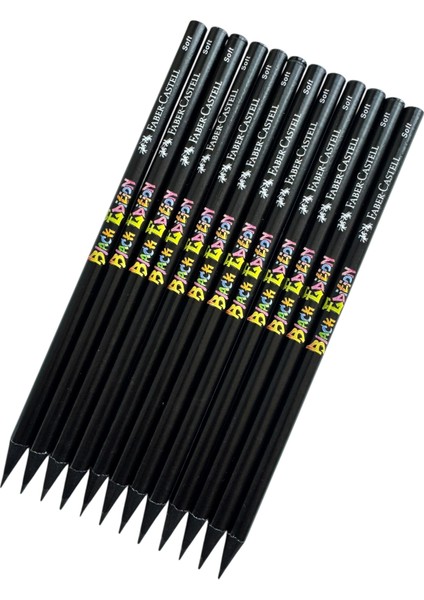 Black Edition Süper Soft 2b+ Kurşun Kalem, 12'li Set, Siyah fırsatları