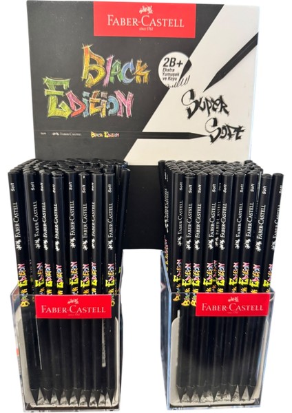 Black Edition Süper Soft 2b+ Kurşun Kalem, 12'li Set, Siyah indirimleri