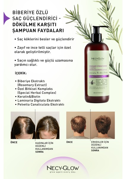 Biberiye Dökülme Karşıtı Şampuan Parlaklık Verici Etki 400 ml Unisex Kullanıma Uygun modelleri