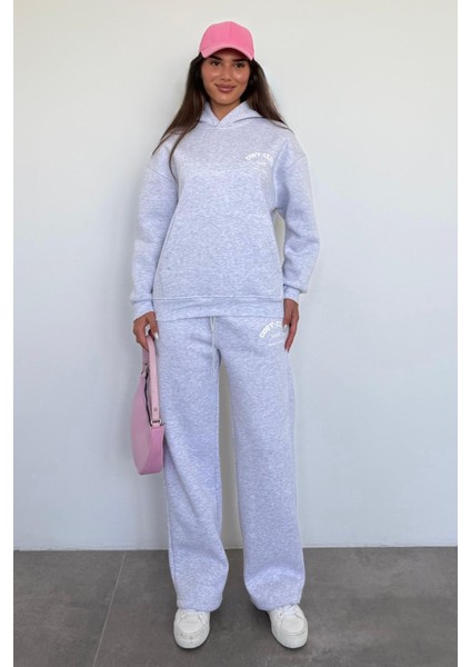 Karmelanj Kapüşonlu Baskılı Kadın Eşofman Takımı MG2524 fiyatları