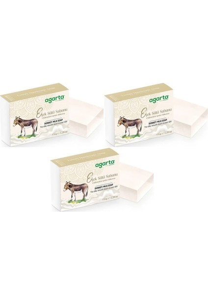 El Yapımı Doğal Sabun 150GR Eşek Sütü (3 Lü Set)