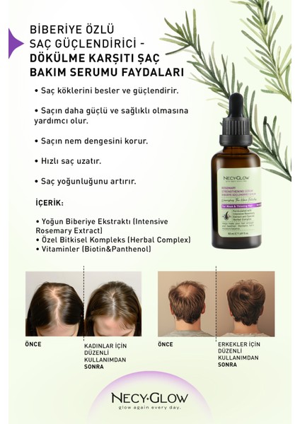 Biberiye Saç Serumu Dökülme Karşıtı Etkiyle 50 ml Tüm Saçlar İçin fiyatları