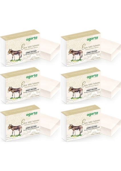 El Yapımı Doğal Sabun 150GR Eşek Sütü (6 Lı Set)