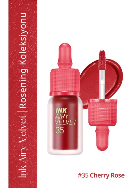 Uzun Süre Kalıcı ve Hafif Formüllü, Kadife Bitişli Tint PERIPERA Ink Airy Velvet (35 Cherry Rose) fiyatları