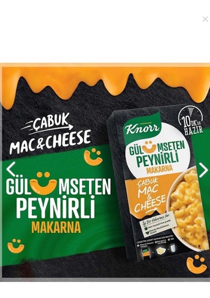 Çabuk Makarna Mac And Cheese Gülümseten Peynirli 212 gr x 4 Adet indirimleri