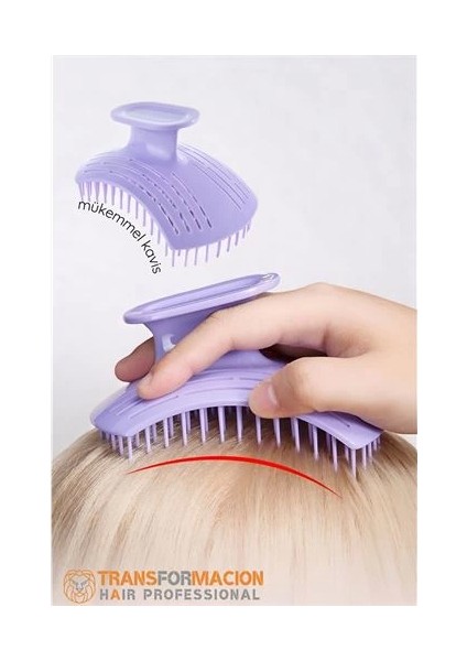Bfs Kavisli Masaj Etkili Tasarım Saç Tarağı - Laperuta Saç Yıkama ve Masaj Fırçası